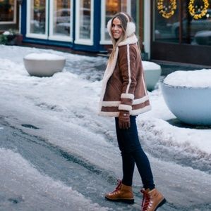 Abercrombie faux shearling jacket